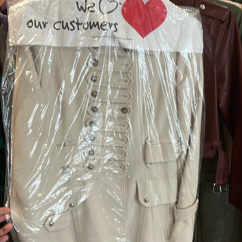 KAREN MILLEN CREAM MILITARY INSPIRED COAT